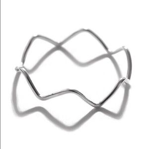 𒐠~(2-13) 925 Sterling Silver Zigzag Chevron Skinny 1MM Stackable Band Ring~𒐠